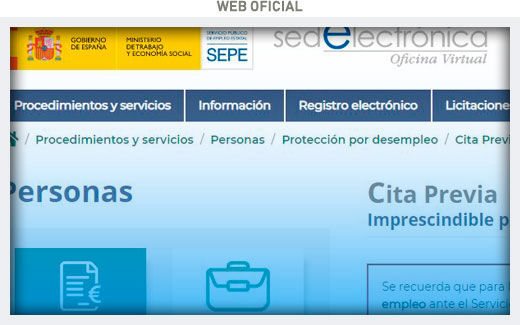Pedir cita previa SEPE